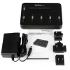 StarTech.com Samodzielny duplikator i kasownik od 1 do 5 dysków USB, kopiarka wielu dysków flash USB, kopiowanie systemowe i plikowe oraz całych dysków z prędkością 1,5 GB/min, pojedyncze i 3-przebiegowe kasowanie, Wyświetlacz LCD - TAA