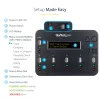 StarTech.com Samodzielny duplikator i kasownik od 1 do 5 dysków USB, kopiarka wielu dysków flash USB, kopiowanie systemowe i plikowe oraz całych dysków z prędkością 1,5 GB/min, pojedyncze i 3-przebiegowe kasowanie, Wyświetlacz LCD - TAA