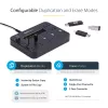 StarTech.com Samodzielny duplikator i kasownik od 1 do 5 dysków USB, kopiarka wielu dysków flash USB, kopiowanie systemowe i plikowe oraz całych dysków z prędkością 1,5 GB/min, pojedyncze i 3-przebiegowe kasowanie, Wyświetlacz LCD - TAA