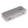 Stacja dokująca KVM StarTech.com Dual-Laptop USB-C, podwójny monitor 4K 60Hz DisplayPort Dock, 5-portowy hub USB, GbE, 90W/45W Power Delivery do dwóch laptopów, Windows/Mac, 2-host KVM Dock - TAA