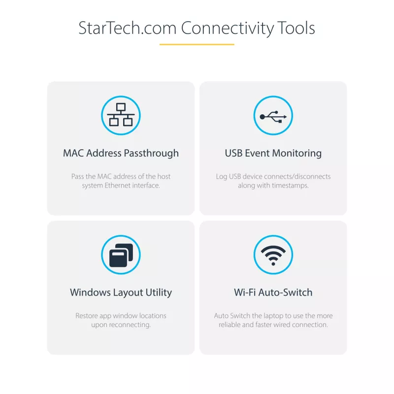 Stacja dokująca KVM StarTech.com Dual-Laptop USB-C, podwójny monitor 4K 60Hz DisplayPort Dock, 5-portowy hub USB, GbE, 90W/45W Power Delivery do dwóch laptopów, Windows/Mac, 2-host KVM Dock - TAA
