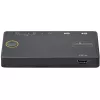 StarTech.com 2-portowy hybrydowy przełącznik KVM USB-A + HDMI i USB-C - Pojedynczy monitor 4K 60 Hz HDMI 2.0 - Kompaktowy przełącznik KVM HDMI dla komputerów stacjonarnych i/lub laptopów - Zasilany przez USB - Kompatybilny z Thunderbolt 3