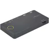 StarTech.com 2-portowy hybrydowy przełącznik KVM USB-A + HDMI i USB-C - Pojedynczy monitor 4K 60 Hz HDMI 2.0 - Kompaktowy przełącznik KVM HDMI dla komputerów stacjonarnych i/lub laptopów - Zasilany przez USB - Kompatybilny z Thunderbolt 3