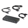 StarTech.com 2-portowy hybrydowy przełącznik KVM USB-A + HDMI i USB-C - Pojedynczy monitor 4K 60 Hz HDMI 2.0 - Kompaktowy przełącznik KVM HDMI dla komputerów stacjonarnych i/lub laptopów - Zasilany przez USB - Kompatybilny z Thunderbolt 3