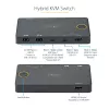 StarTech.com 2-portowy hybrydowy przełącznik KVM USB-A + HDMI i USB-C - Pojedynczy monitor 4K 60 Hz HDMI 2.0 - Kompaktowy przełącznik KVM HDMI dla komputerów stacjonarnych i/lub laptopów - Zasilany przez USB - Kompatybilny z Thunderbolt 3