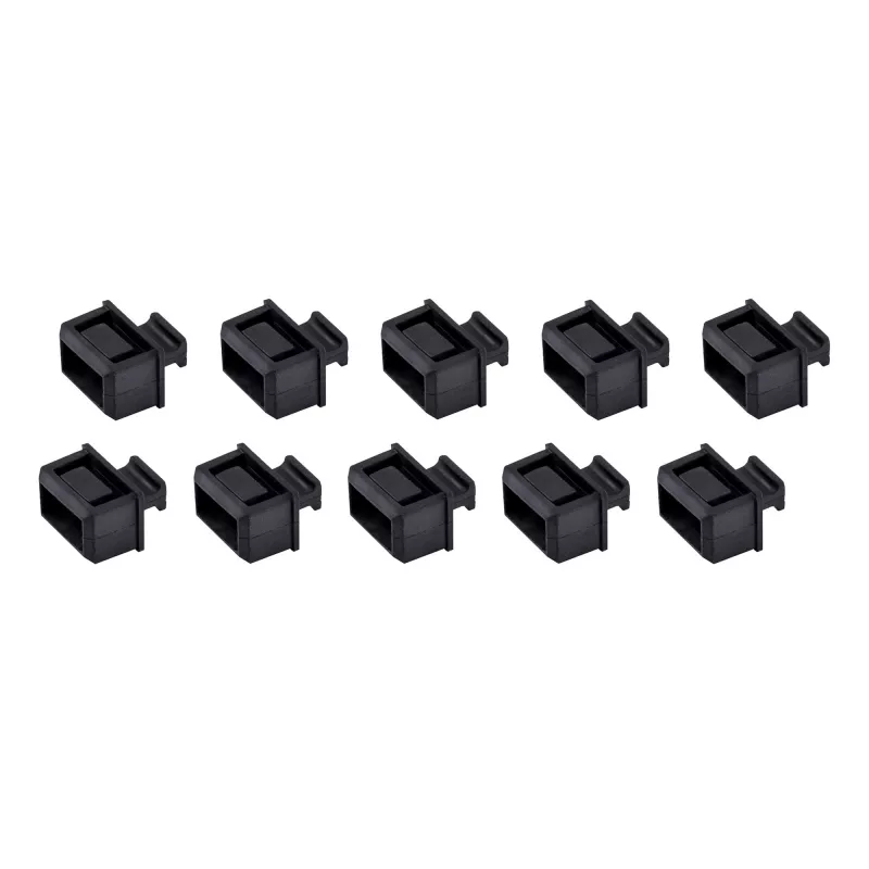 StarTech.com Osłony przeciwpyłowe SFP - 10 szt., SFP, Guma, Czarny, Przełącznik sieciowy, 14,6 mm, 10,1 mm