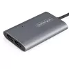 StarTech.com Adapter Thunderbolt na dwa DisplayPort DP 1.4, podwójne 4K 60 Hz lub pojedyncze 8K/5K, konwerter Thunderbolt na DP, 2x adapter wideo do monitora DisplayPort - Mac i Windows