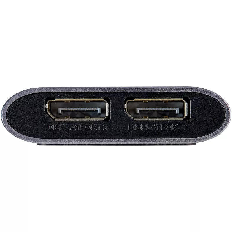 StarTech.com Adapter Thunderbolt na dwa DisplayPort DP 1.4, podwójne 4K 60 Hz lub pojedyncze 8K/5K, konwerter Thunderbolt na DP, 2x adapter wideo do monitora DisplayPort - Mac i Windows