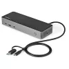 StarTech.com USB-C & USB-A Dock - Hybrydowa Uniwersalna Stacja Dokująca do Laptopa z Potrójnym Monitorem DisplayPort i HDMI 4K 60Hz - Zasilanie 85W, 6-portowy Hub USB, GbE, Audio - USB 3.1 Gen 2 10Gbps - TAA