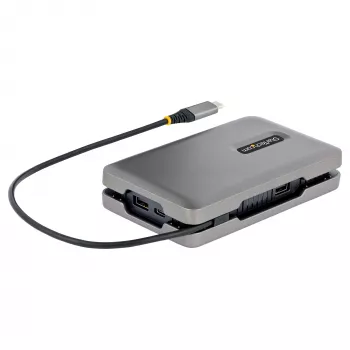 StarTech.com USB-C Dual Monitor Multiport Adapter do 4K 60Hz Wyjście wideo USB-C DP Alt Mode i HDMI 2.0 lub 1080p VGA, 100W PD Pass-Through, Mini stacja dokująca USB Type C, Stacja dokująca USB-C, Hub MST