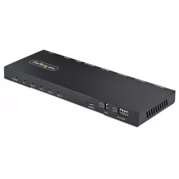 StarTech.com 4-portowy rozdzielacz HDMI, 4K 60Hz HDMI 2.0 Video, rozdzielacz HDMI 4K z wbudowanym skalowaniem, rozdzielacz HDMI 1 na 4, gniazdo audio 3,5 mm/optyczne, rozdzielacz HDMI Wyświetlacz/Wyjście