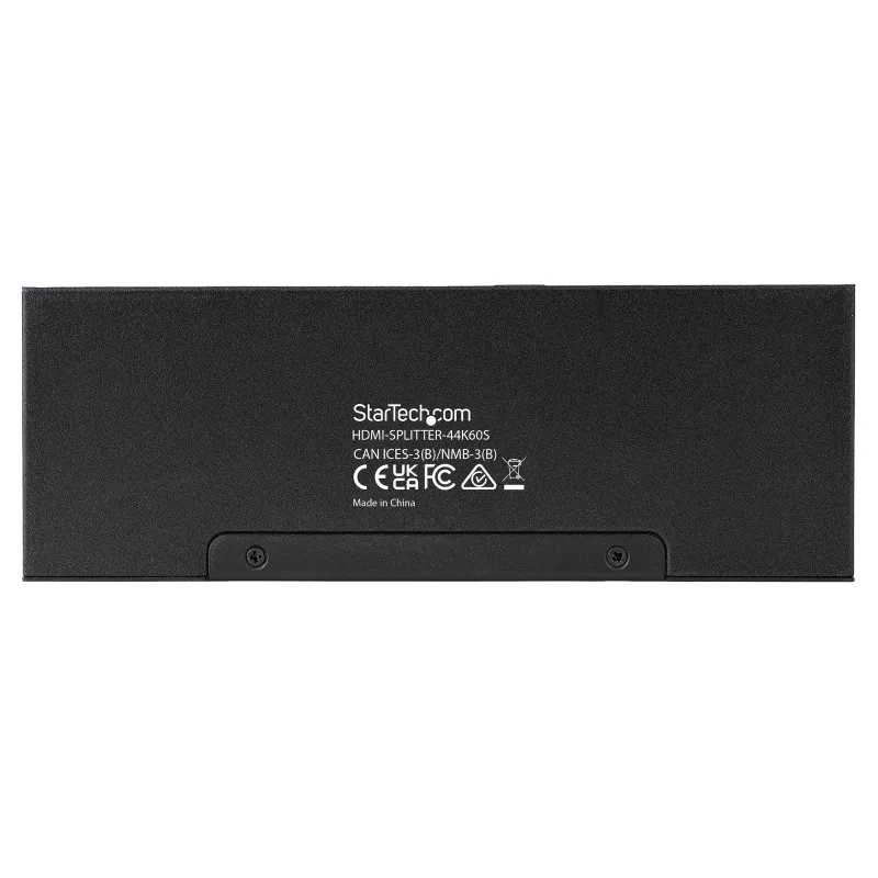 StarTech.com 4-portowy rozdzielacz HDMI, 4K 60Hz HDMI 2.0 Video, rozdzielacz HDMI 4K z wbudowanym skalowaniem, rozdzielacz HDMI 1 na 4, gniazdo audio 3,5 mm/optyczne, rozdzielacz HDMI Wyświetlacz/Wyjście