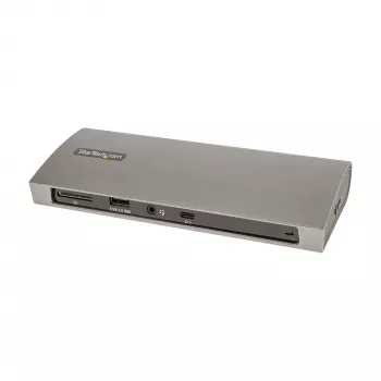 StarTech.com Stacja dokująca Thunderbolt 4, zasilanie 96W, pojedyncze 8K/podwójny monitor 4K 60Hz, 3 porty TB4/USB4, 4 porty USB-A, SD, GbE, stacja dokująca Thunderbolt 4 dla Windows lub MacBook z TB3, kabel 0,8 m