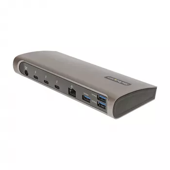 StarTech.com Stacja dokująca Thunderbolt 4, zasilanie 96W, pojedyncze 8K/podwójny monitor 4K 60Hz, 3 porty TB4/USB4, 4 porty USB-A, SD, GbE, stacja dokująca Thunderbolt 4 dla Windows lub MacBook z TB3, kabel 0,8 m