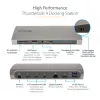 StarTech.com Stacja dokująca Thunderbolt 4, zasilanie 96W, pojedyncze 8K/podwójny monitor 4K 60Hz, 3 porty TB4/USB4, 4 porty USB-A, SD, GbE, stacja dokująca Thunderbolt 4 dla Windows lub MacBook z TB3, kabel 0,8 m