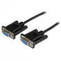StarTech.com 2m Czarny DB9 RS232 Szeregowy Kabel Null Modem F/F, Czarny, 2 m, DB-9, DB-9, Żeński, Żeński