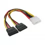 Wewnętrzny kabel zasilający Y InLine 1x 5,25 cala / 2x SATA power 0,20 m