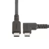 StarTech.com 3ft (1m) Wytrzymały Kątowy Kabel USB-C, USB 3.2 Gen 2 (10 Gbps), Pełnofunkcyjny Kabel USB C do C do Transferu Danych, 4K 60Hz DP Alt Mode, 100W Power Delivery - Kabel USB Type-C 90 Stopni
