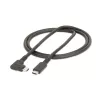 StarTech.com 3ft (1m) Wytrzymały Kątowy Kabel USB-C, USB 3.2 Gen 2 (10 Gbps), Pełnofunkcyjny Kabel USB C do C do Transferu Danych, 4K 60Hz DP Alt Mode, 100W Power Delivery - Kabel USB Type-C 90 Stopni
