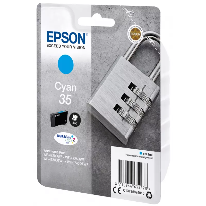Epson Padlock Singlepack cyjan 35 DURABrite Ultra Ink