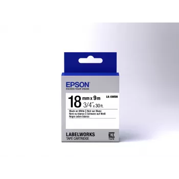 Epson Kaseta z etykietami Standard LK-5WBN Czarny/Biały 18 mm (9 m)