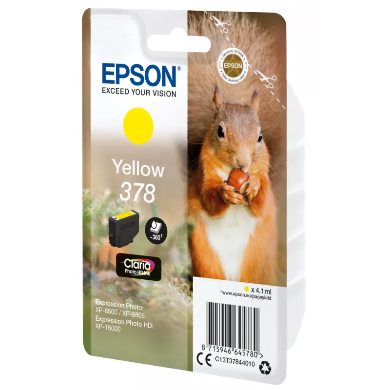 Wkład Epson 378 żółty 360 stron Atrament C13T37844010