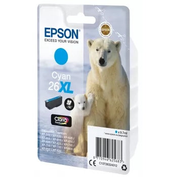 Epson Polar bear Singlepack cyjan 26XL Claria Premium Ink
