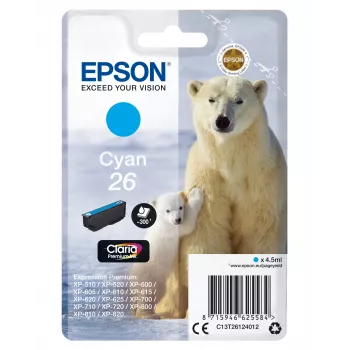 Epson Polar bear Singlepack cyjan 26 Claria Premium Ink