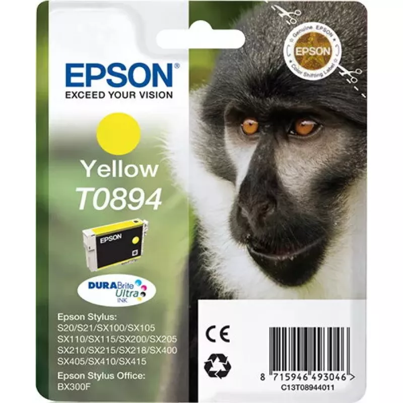 Epson Monkey Singlepack żółty T0894 DURABrite Ultra Ink