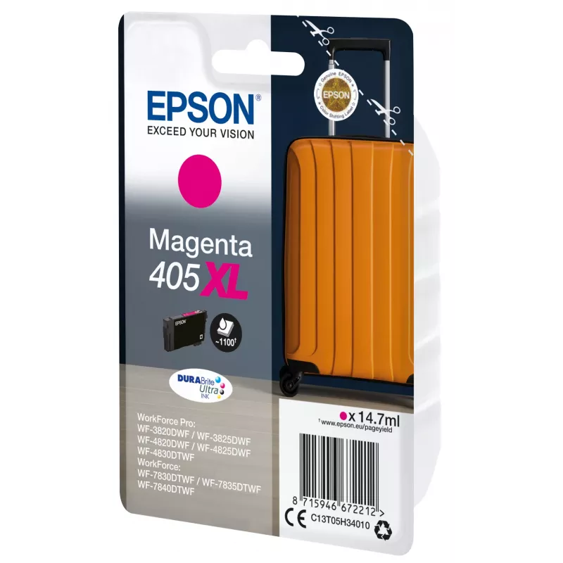 Epson 405XL wkład atramentowy 1 szt. Oryginalny Wysokowydajny (XL) magenta