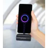Manhattan Powerbank ze zintegrowaną wtyczką USB-C, 5000 mAh, moc wyjściowa do 10 W, podpórka umożliwiająca użycie jako uchwyt do ładowania telefonu, czarny, roczna gwarancja