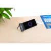 Manhattan Powerbank ze zintegrowaną wtyczką USB-C, 5000 mAh, moc wyjściowa do 10 W, podpórka umożliwiająca użycie jako uchwyt do ładowania telefonu, czarny, roczna gwarancja