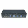 StarTech.com 4-portowy przełącznik KVM DisplayPort, pojedynczy monitor 4K 60 Hz, 6 portów USB, przełączanie przyciskiem i skrótami klawiszowymi, DisplayPort 1.2, niezależny od systemu operacyjnego, zgodny z TAA