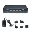 StarTech.com 4-portowy przełącznik KVM DisplayPort, pojedynczy monitor 4K 60 Hz, 6 portów USB, przełączanie przyciskiem i skrótami klawiszowymi, DisplayPort 1.2, niezależny od systemu operacyjnego, zgodny z TAA