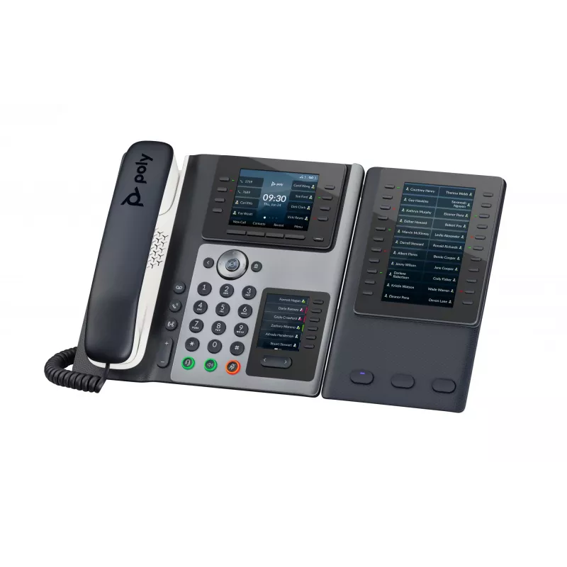 Telefon IP POLY Edge E400 8 linii Przewodowa słuchawka Czarny