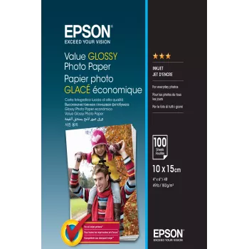 Epson Value Glossy Photo Paper - 10x15cm - 100 arkuszy