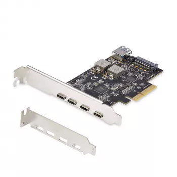 StarTech.com 5-Port USB PCIe Card, USB 3.2 10Gbps, PCI Express Card z 4 portami USB-C, 1 wewnętrzny port USB-A, karta kontrolera USB PCIe, Windows/macOS/Linux
