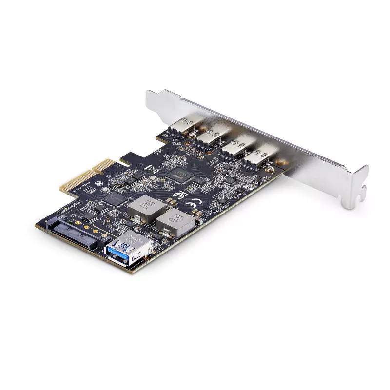 StarTech.com 5-Port USB PCIe Card, USB 3.2 10Gbps, PCI Express Card z 4 portami USB-C, 1 wewnętrzny port USB-A, karta kontrolera USB PCIe, Windows/macOS/Linux