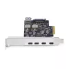 StarTech.com 5-Port USB PCIe Card, USB 3.2 10Gbps, PCI Express Card z 4 portami USB-C, 1 wewnętrzny port USB-A, karta kontrolera USB PCIe, Windows/macOS/Linux