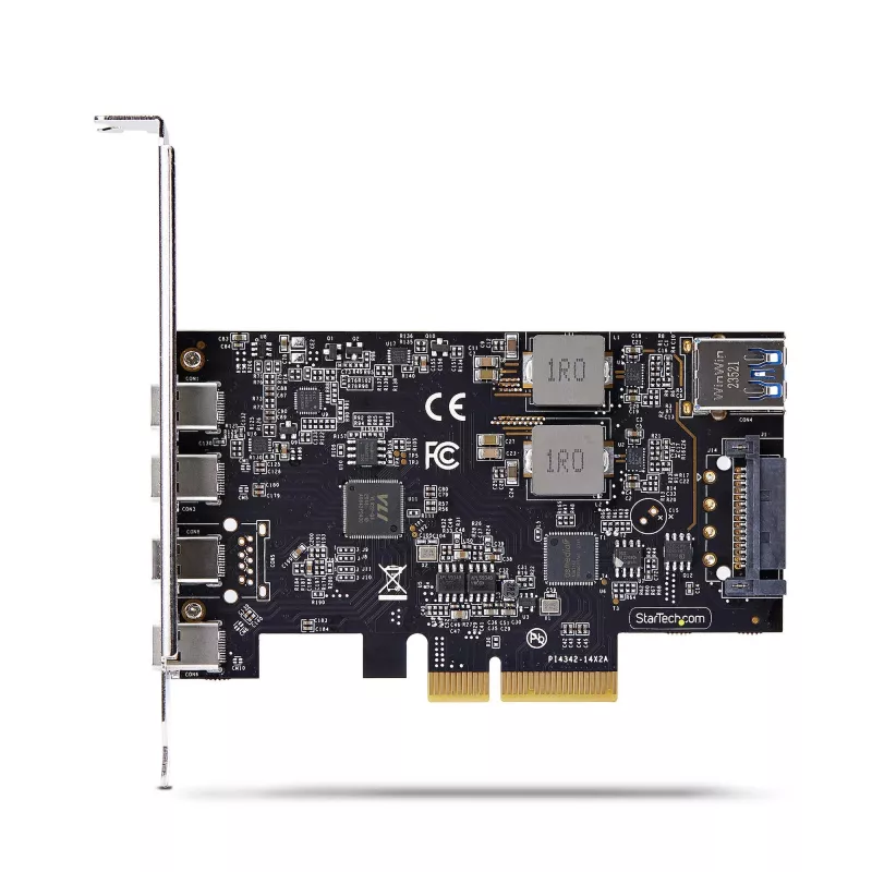 StarTech.com 5-Port USB PCIe Card, USB 3.2 10Gbps, PCI Express Card z 4 portami USB-C, 1 wewnętrzny port USB-A, karta kontrolera USB PCIe, Windows/macOS/Linux