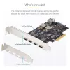 StarTech.com 5-Port USB PCIe Card, USB 3.2 10Gbps, PCI Express Card z 4 portami USB-C, 1 wewnętrzny port USB-A, karta kontrolera USB PCIe, Windows/macOS/Linux