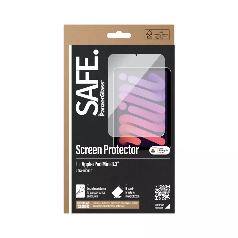 Osłona ekranu PanzerGlass SAFE. by ® do iPad Mini 8,3'' (2021, 2024) | Ultra-Wide Fit