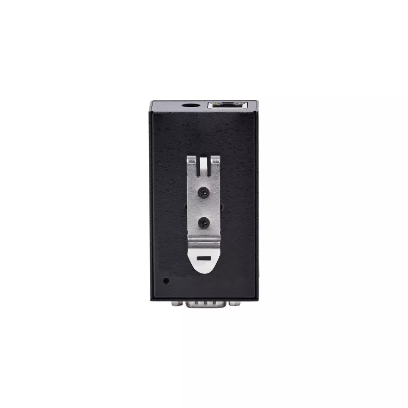StarTech.com 1-portowy adapter szeregowy na Ethernet, serwer urządzeń szeregowych IP 802.3af PoE do zdalnych urządzeń RS232, montaż na ścianie/szynie DIN, konwerter RJ45 LAN na DB9 szeregowy, TAA