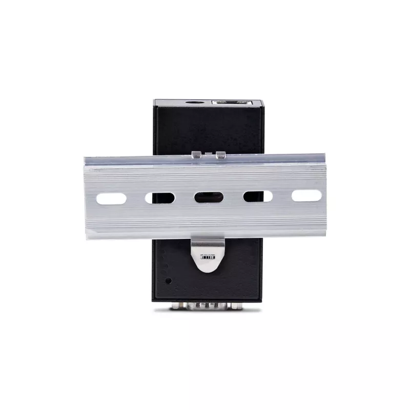 StarTech.com 1-portowy adapter szeregowy na Ethernet, serwer urządzeń szeregowych IP 802.3af PoE do zdalnych urządzeń RS232, montaż na ścianie/szynie DIN, konwerter RJ45 LAN na DB9 szeregowy, TAA