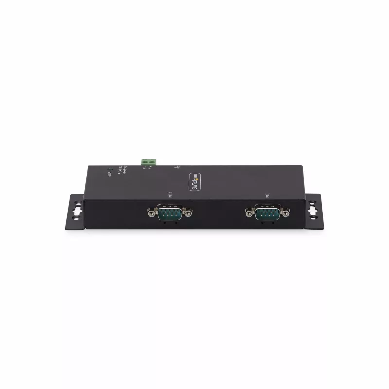 StarTech.com 2-portowy adapter szeregowy na Ethernet, serwer urządzeń szeregowych IP do zdalnych urządzeń RS232, montaż na ścianie/szynę DIN, metalowa obudowa, konwerter RJ45 LAN na DB9 szeregowy