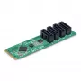 StarTech.com 4-portowa karta adaptera M.2 na SATA, karta rozszerzeń M.2 PCIe 3.0 na HDD/SSD SATA, chipset ASM1064, M.2 NVMe na 4x HDD/SSD dla Windows/macOS/Linux