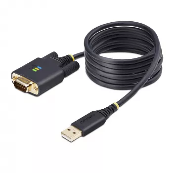 StarTech.com kabel przejściówki USB na szeregowy 6.6ft (2m), zachowanie COM, wymienne śruby/nakrętki, USB-A na DB9 RS232, układ FTDI, ochrona ESD, Windows/macOS/Linux