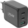 InLine zasilacz USB PD, ładowarka GaN, 3-portowa, Dual USB-C + USB-A, 65W