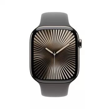 Smartwatch Apple Watch Series 10 GPS + Cellular 46mm Natural Titanium Case Stone Grey Sport Band S/M