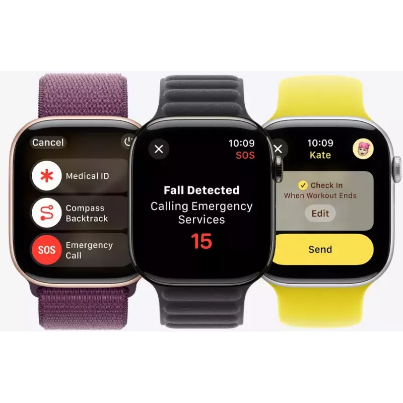 Smartwatch Apple Watch Series 10 GPS + Cellular 46mm Natural Titanium Case Stone Grey Sport Band S/M